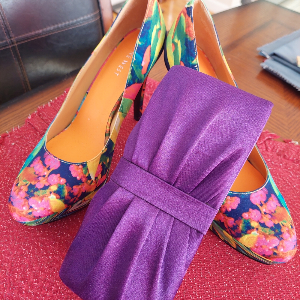 Floral Print Women's Heels